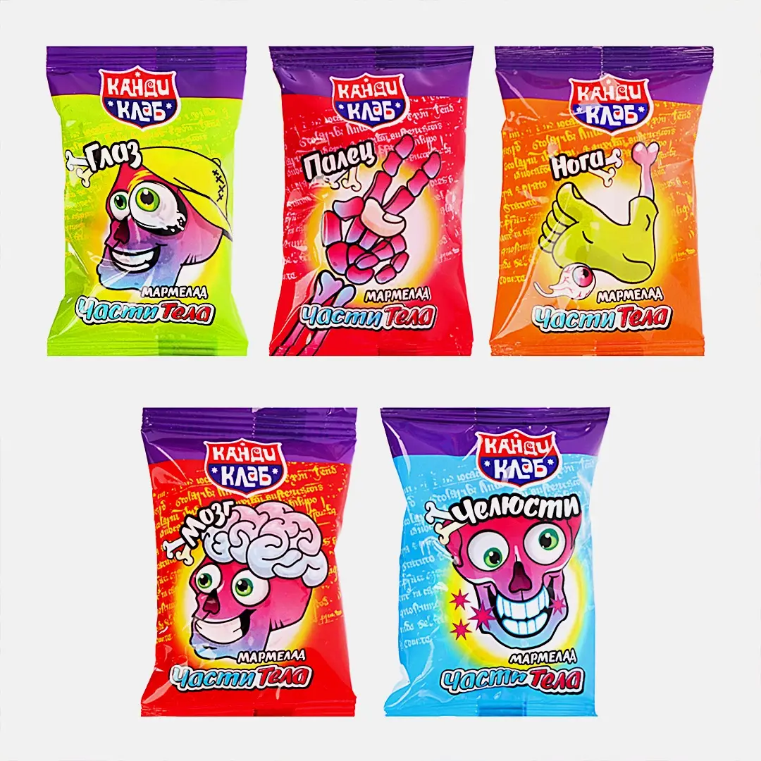 Изображение товара Мармелад Crazy Gummy Части тела 10г в ассортименте