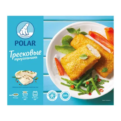 Изображение товара Котлеты Polar Тресковые треугольники 300г Изображение товара Котлеты Polar Тресковые треугольники 300г