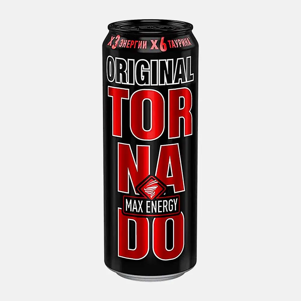 Изображение товара Энергетический напиток Tornado Max Original 450 мл с бодрящим вкусом манго