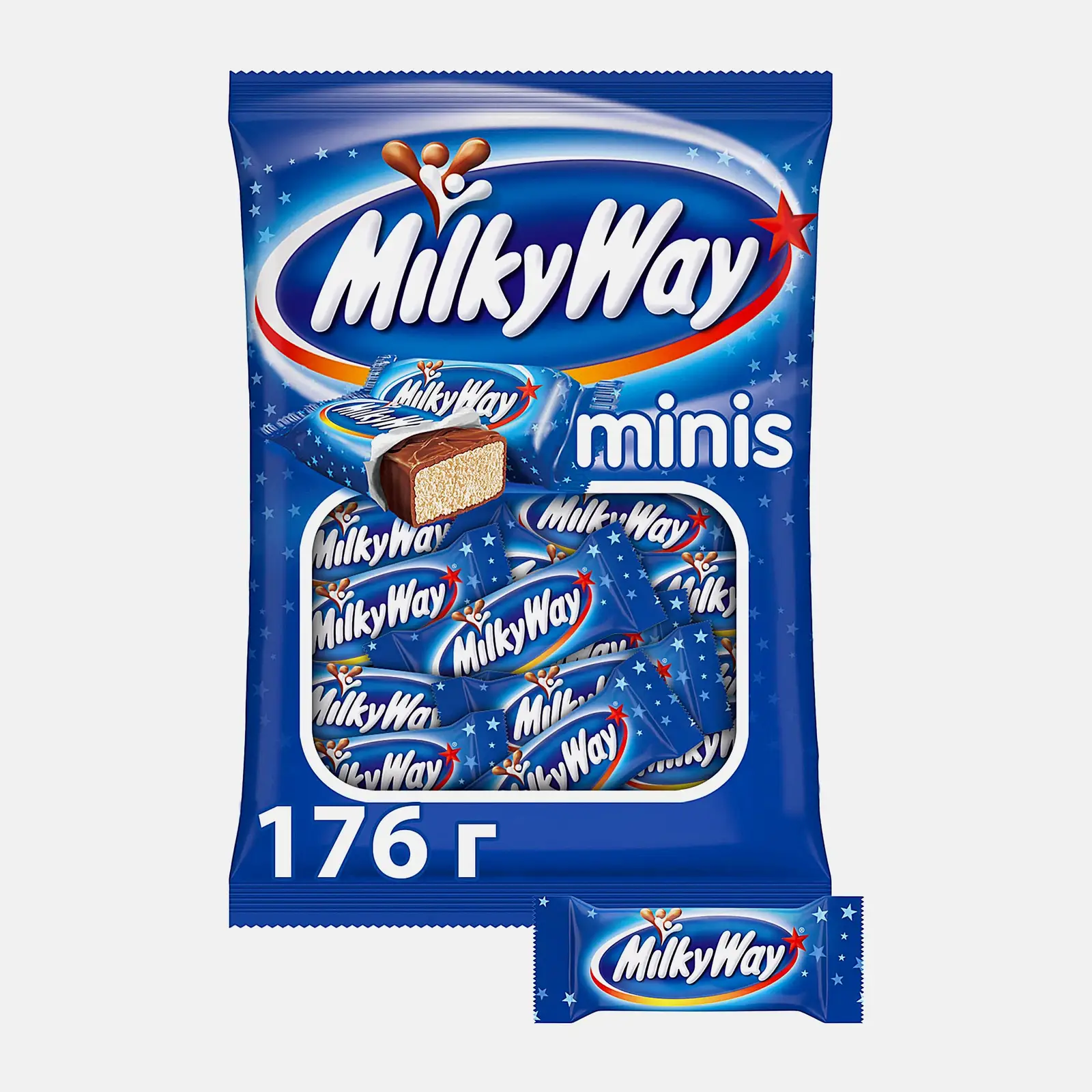 Изображение товара Шоколадные конфеты Milky Way minis 176г мягкое ванильное суфле в шоколаде