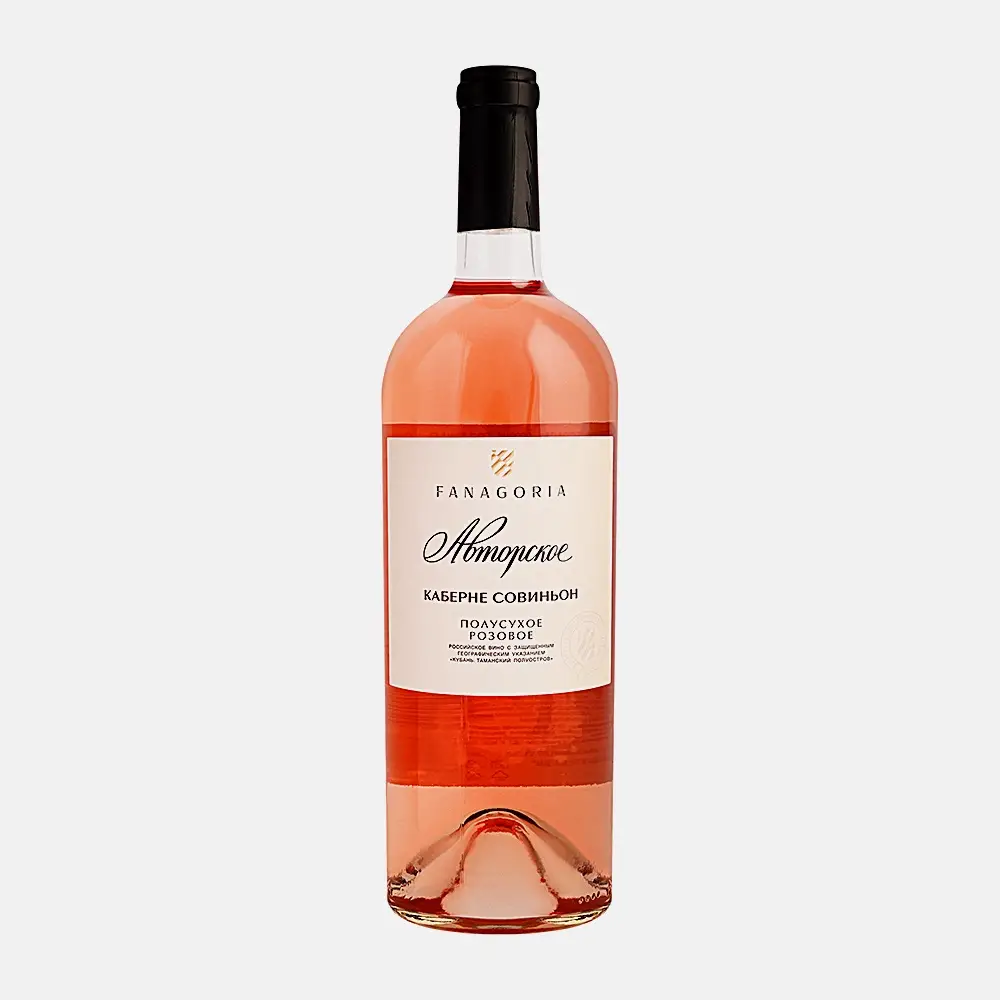 Изображение товара Авторское каберне-совиньон розовое полусухое 13% 750 мл