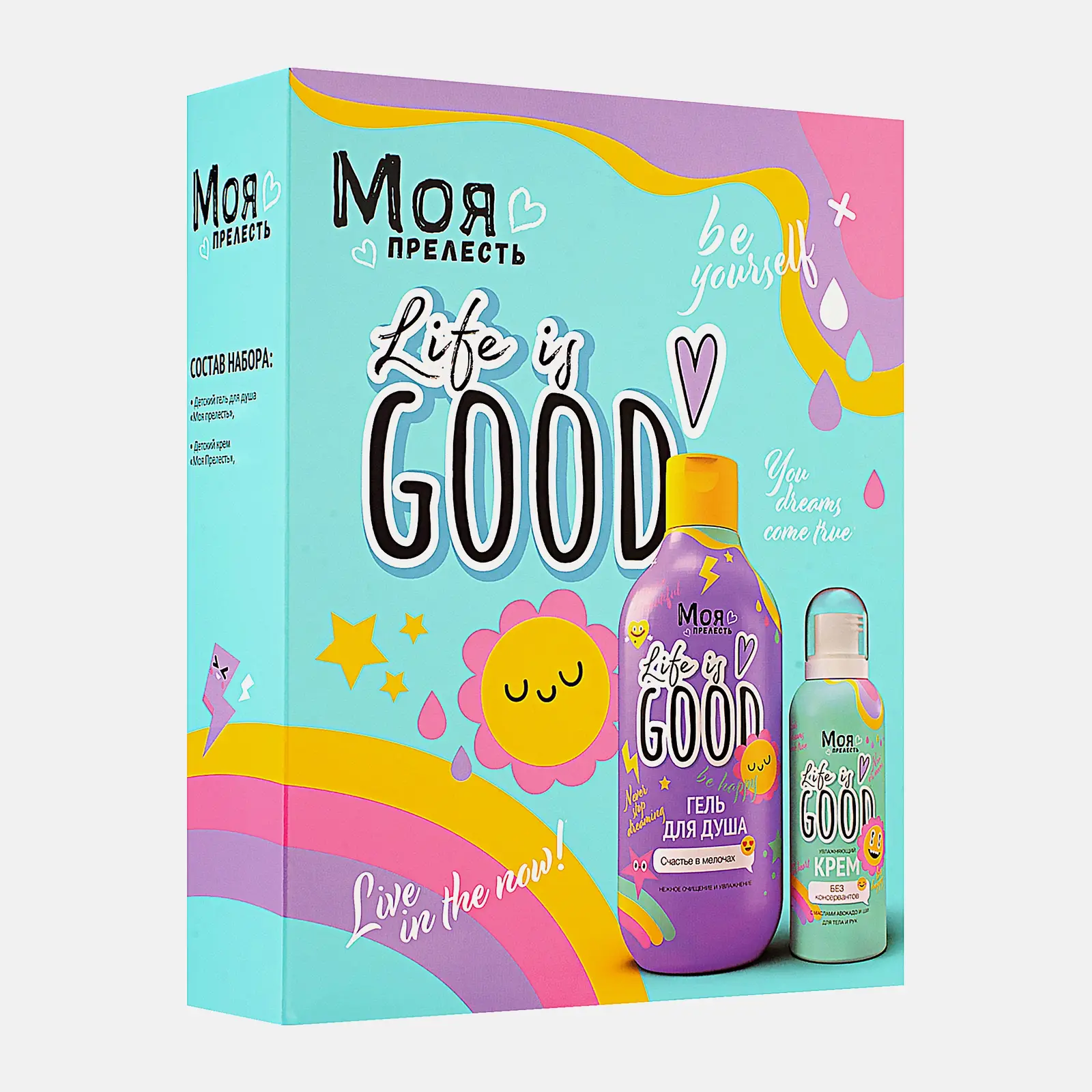 Подарочный набор Как большая Моя Прелесть Гель для душа 250мл + Крем для тела и рук 100мл в ассортименте
