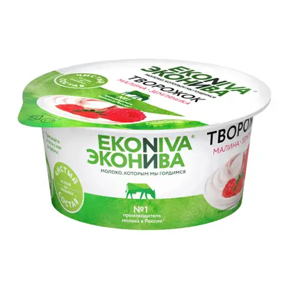Изображение товара Творожок ЭкоНива с малиной и земляникой 5% 125г