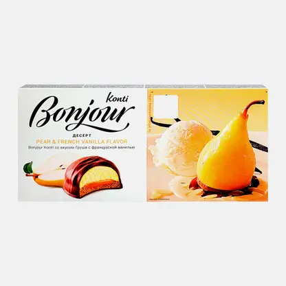 Пирожное Груша с французской ванилью Bonjour Konti Souffle 232г