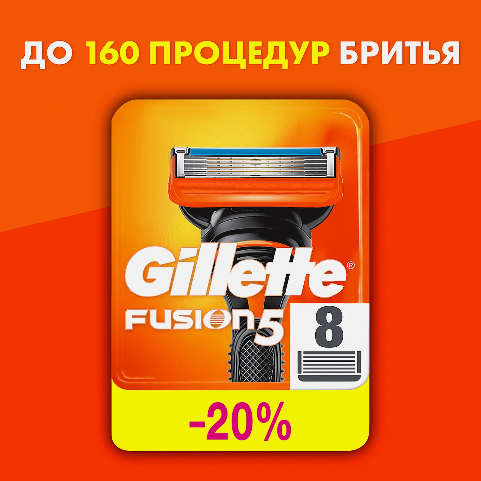 Кассеты для бритья Gillette Fusion 5 8шт