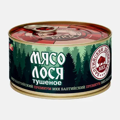 Мясо лося Балтийский деликатес тушеное 325г