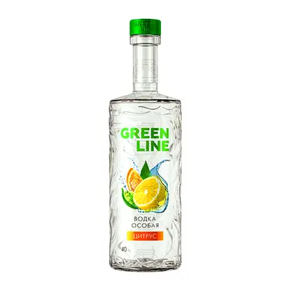 Изображение товара Водка Green Line Бульбашъ особая Цитрус 40% 0.5л с цитрусовым вкусом