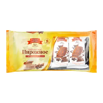 Изображение товара Пирожное Бисквитное с шоколадным вкусом 240г