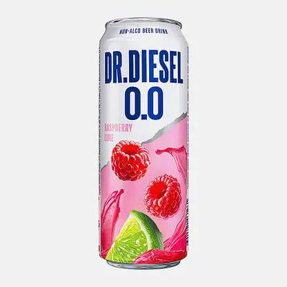 Пивной напиток Малина-лайм безалкогольный Doctor Diesel 430мл