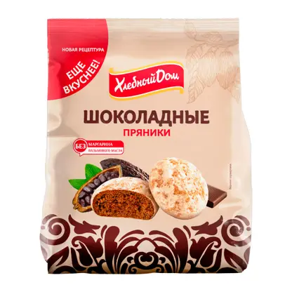 Изображение товара Пряники шоколадные Хлебный дом 300г