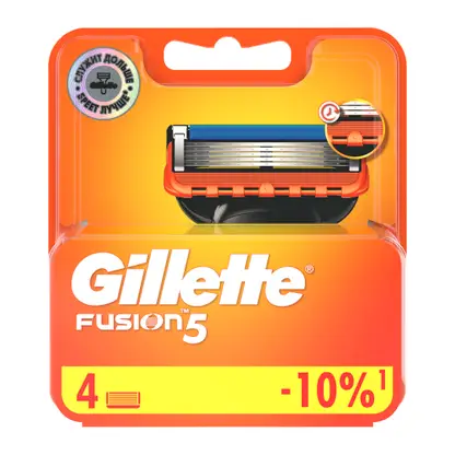 Изображение товара Кассеты для бритья Gillette Fusion 5 4 шт - качественный и безопасный уход