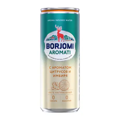 Изображение товара Напиток Borjomi Flavored Water Цитрусовый микс-Имбирь без сахара 330мл