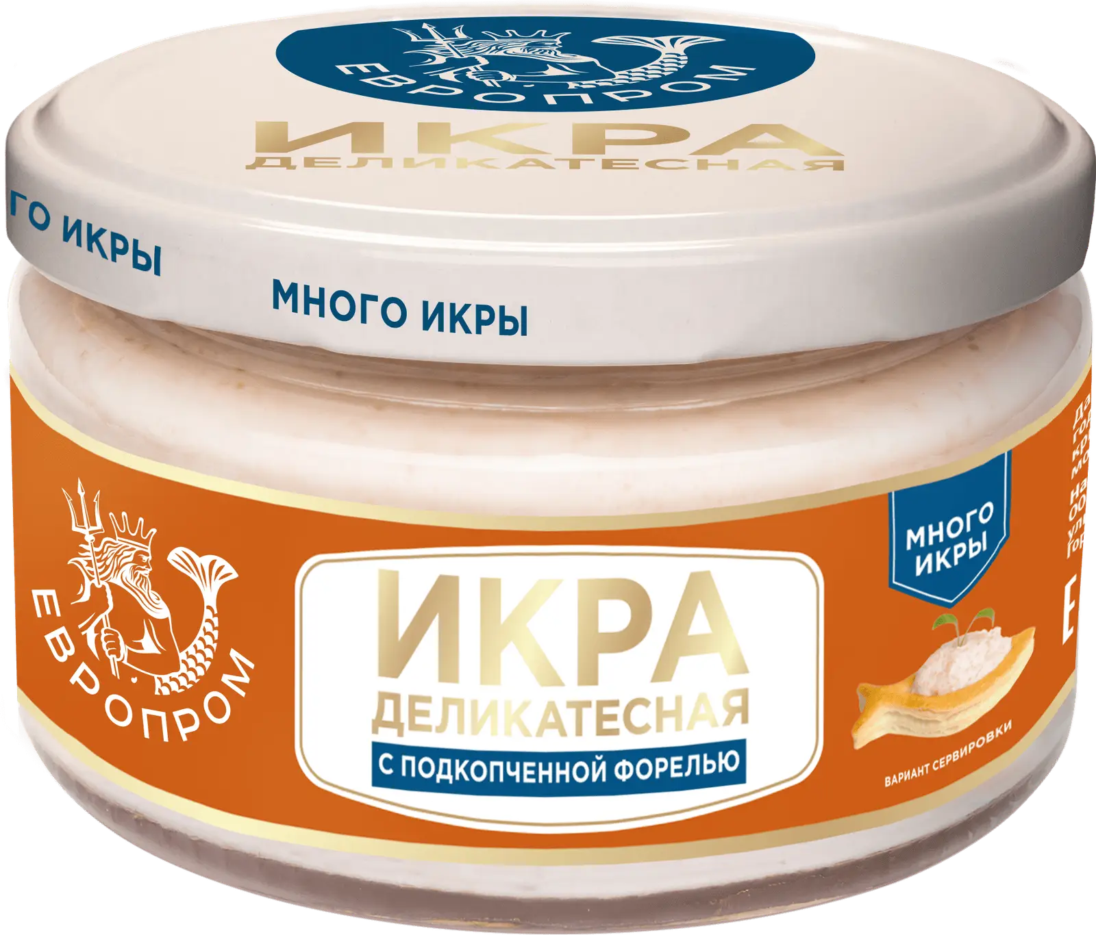 Икра мойвы Европром деликатес с подкопченной форелью 180г - Магнит-Продукты