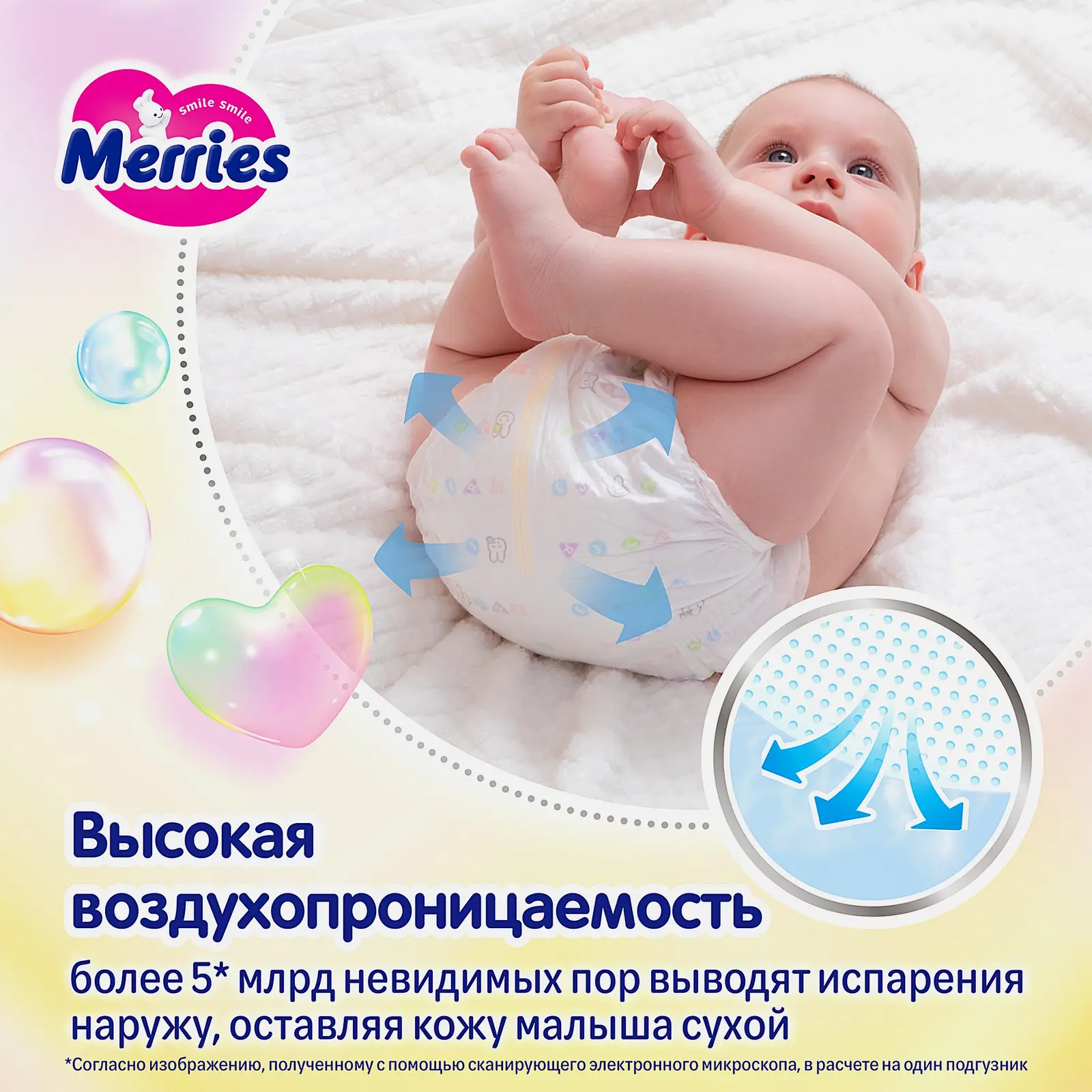 Подгузники для детей Merries р.S 4-8 кг 70шт - фото 2 Подгузники для детей Merries р.S 4-8 кг 70шт - фото 2