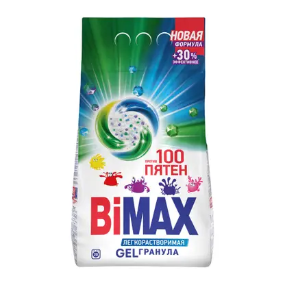 Изображение товара Стиральный порошок Bimax 100 пятен автомат 3кг