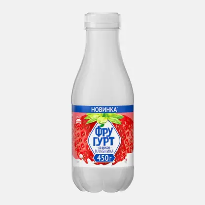 Йогурт питьевой Клубника Фругурт 1% 450г