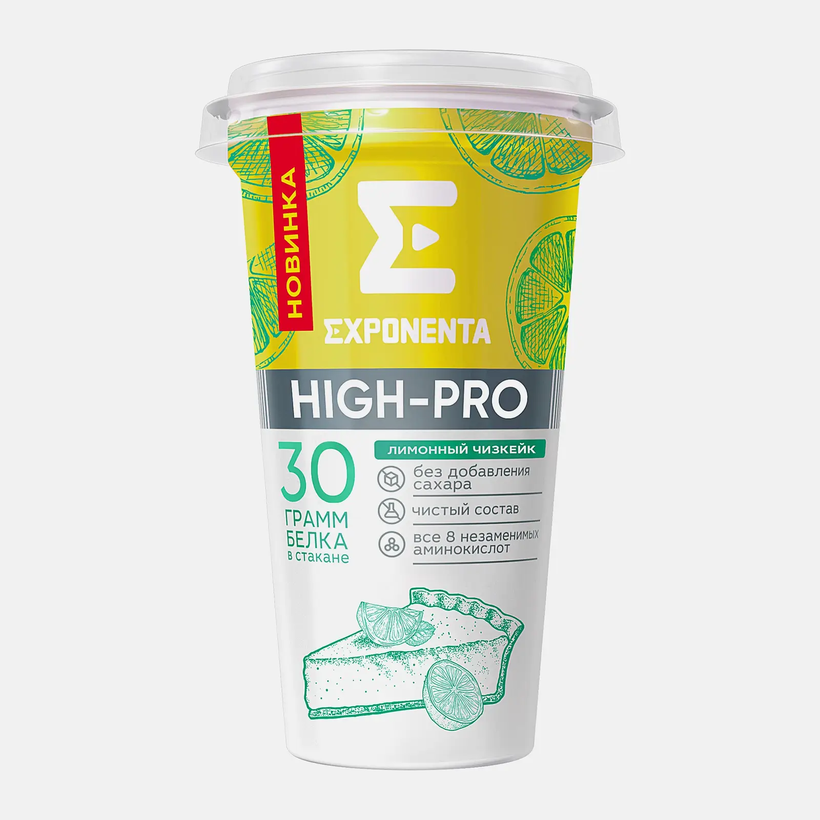 Изображение товара Напиток кисломолочный Лимонный чизкейк Exponenta High-Pro 250г