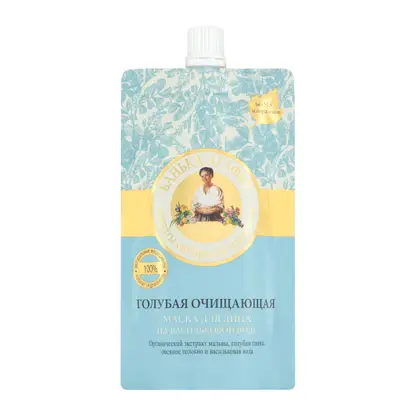 Изображение товара Маска для лица Банька Агафьи Очищающая голубая 100мл