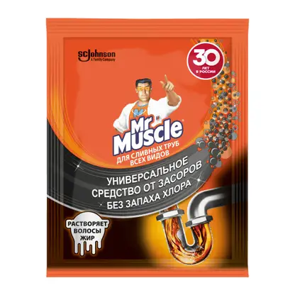 Изображение товара Средство для прочистки сливных труб Mr.Muscle 70г эффективное для засоров