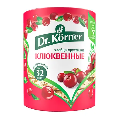 Изображение товара Хлебцы Клюквенные хрустящие Dr.Korner 100г