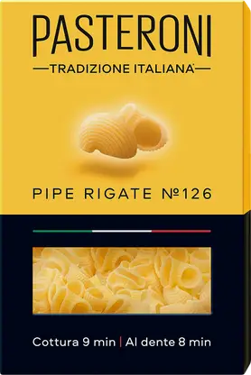 Макароны Pasteroni Pipe Rigate 400г