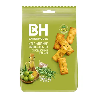 Изображение товара Хлебцы Итальянские с прованскими травами 110г от Baker House