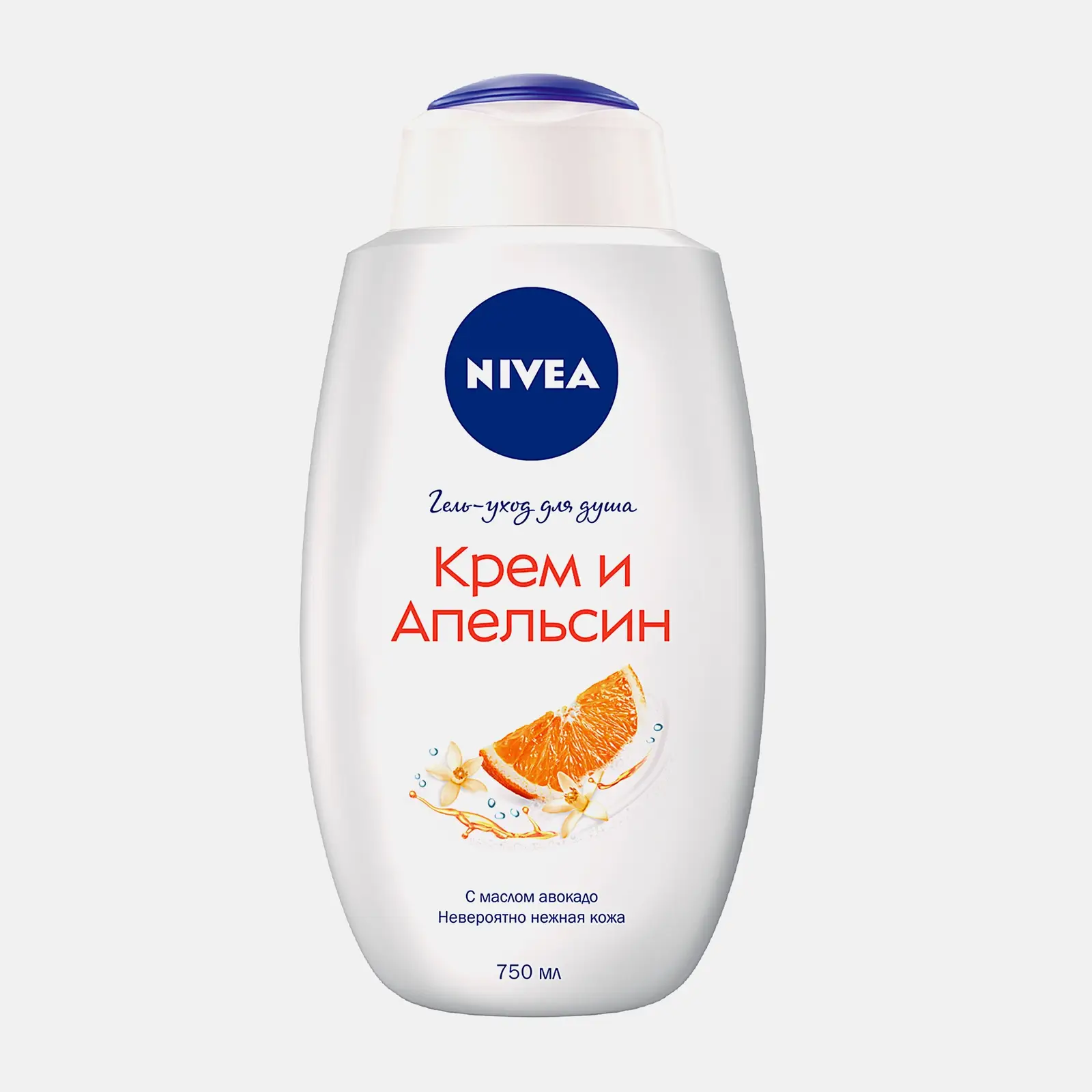 Гель-уход для душа Крем и апельсин NIVEA 750мл