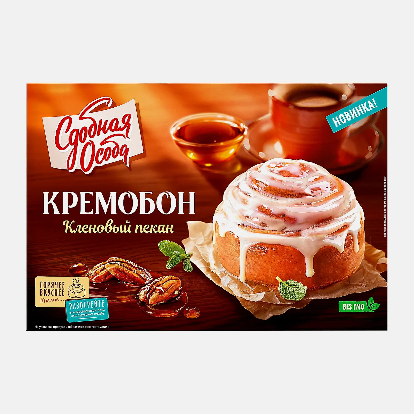 Изображение товара Пирог Кремобон с кленовым сиропом и орехами 380г Черемушки