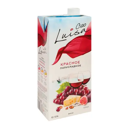 Вино Luisa Ciao красное полусладкое 12% 1л