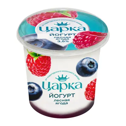 Изображение товара Йогурт Царка лесные ягоды 3.5% 400г натуральный с джемом