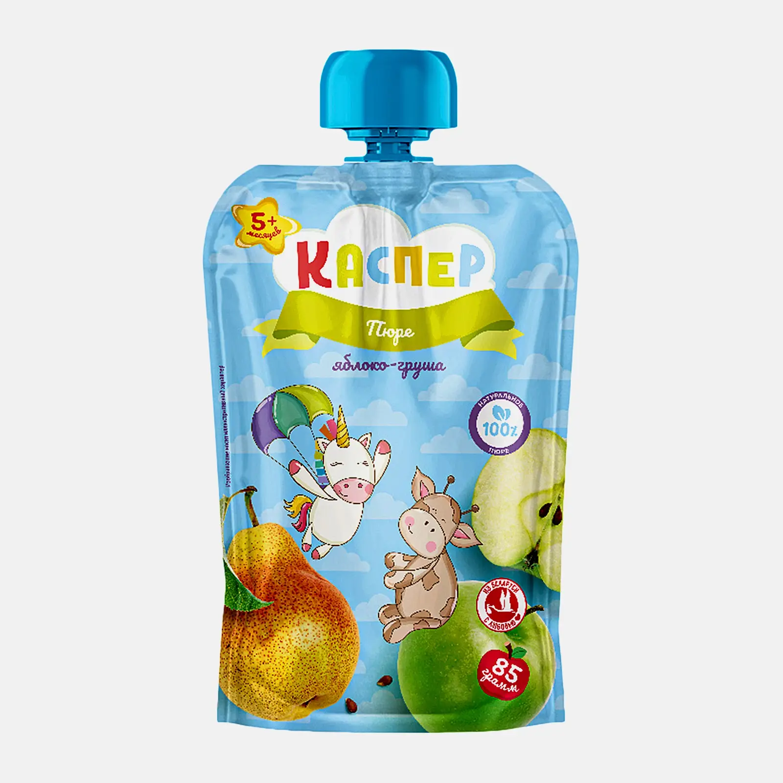 Изображение товара Пюре детское Каспер Яблоко груша с 5 месяцев 85г