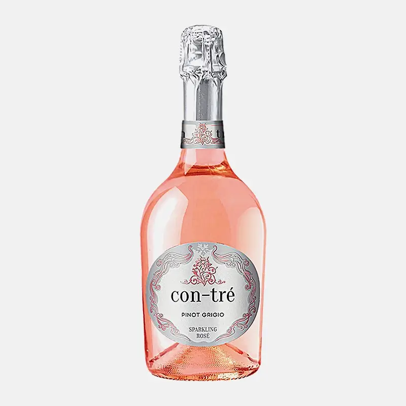 Изображение товара Вино игристое Con-Tre Пино Гриджио розовое брют 750мл Италия