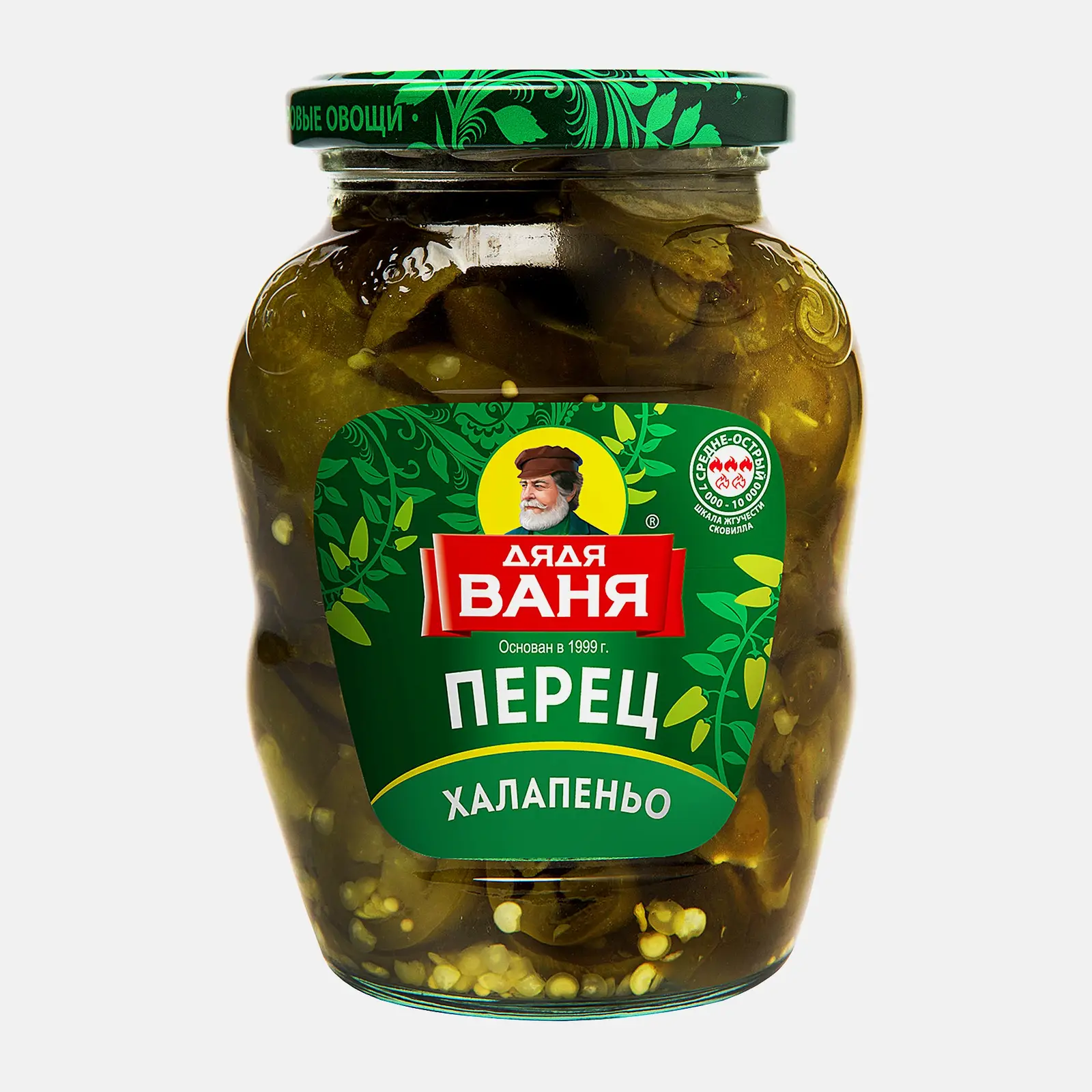 Изображение товара Перец Халапеньо Дядя Ваня 350г острый маринованный