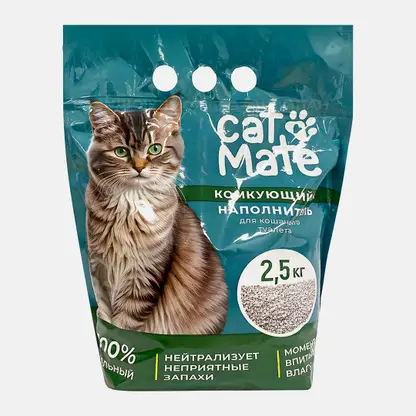 Наполнитель для кошек Catmate комкующийся 2.5кг
