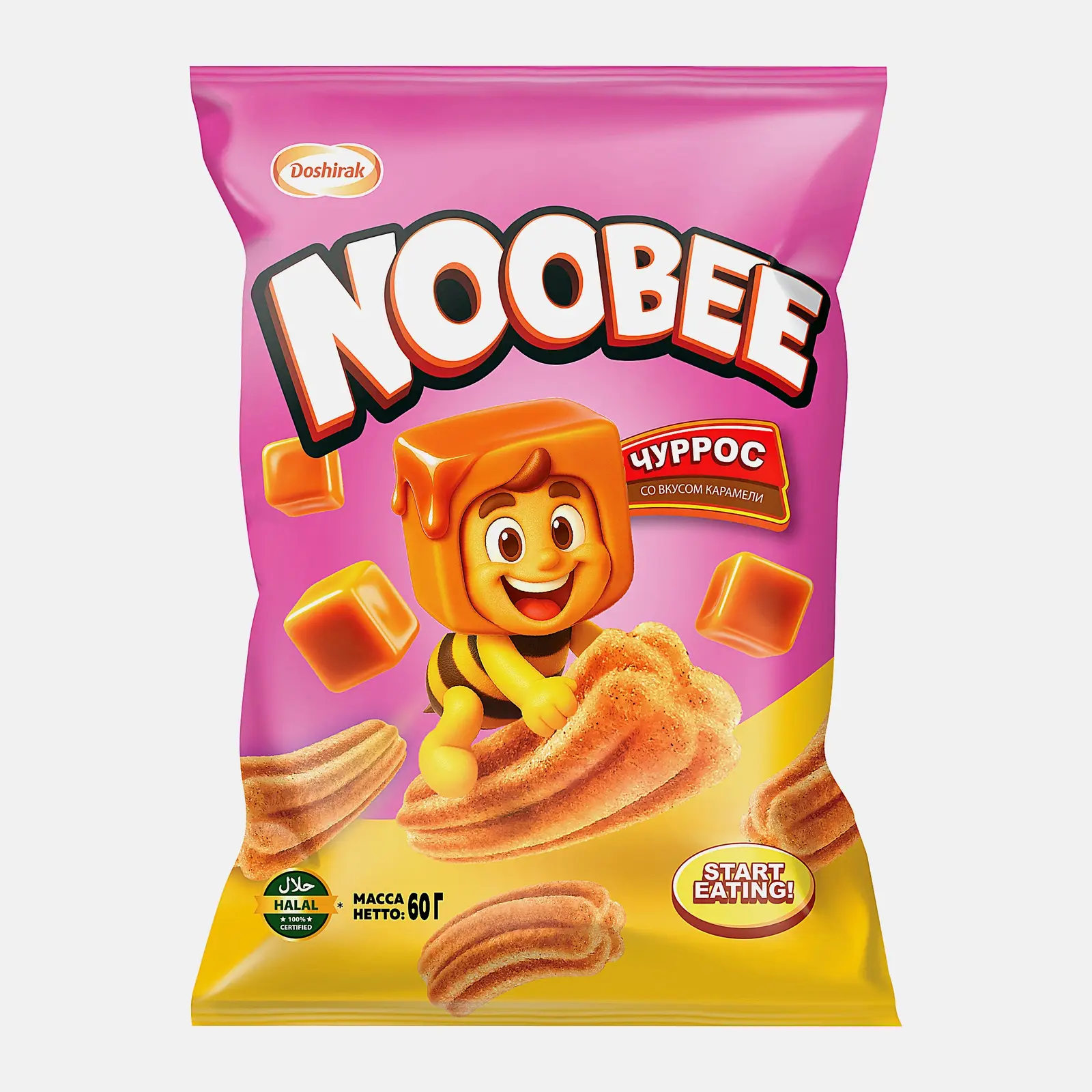 Чуррос карамель Noobee 60г