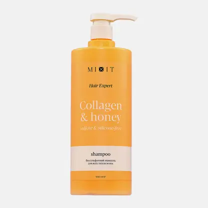 Бессульфатный шампунь Collagen & Honey Hair Expert Mixit 1л