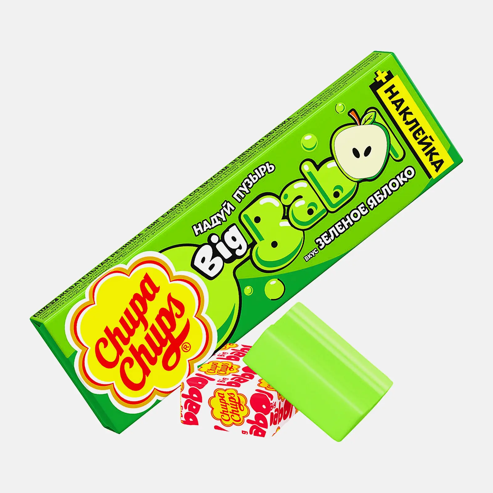 Жевательная резинка Chupa-Chups Биг Бабол со вкусом Зеленое яблоко 21г