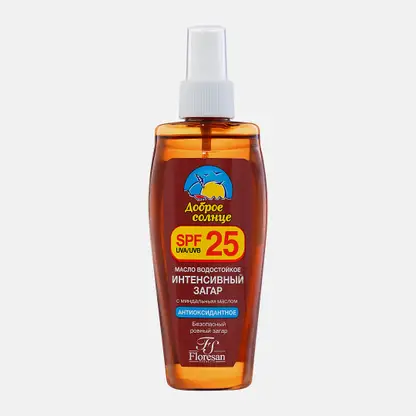 Масло для тела Floresan Интенсивный загар SPF25 150мл