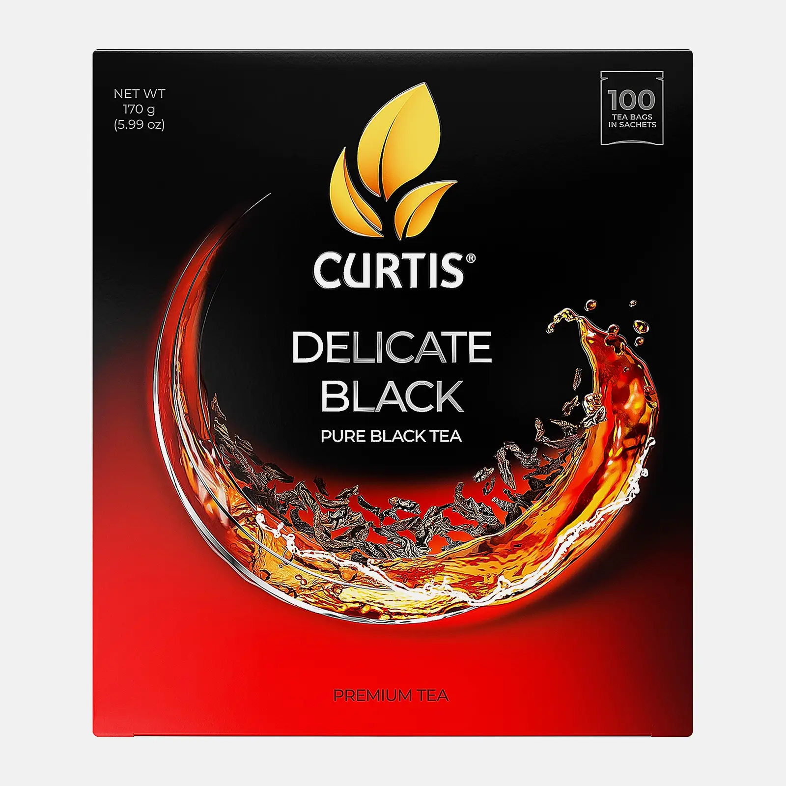 Изображение товара Черный чай Curtis Delicate Black 100саше 170г натуральный с бергамотом