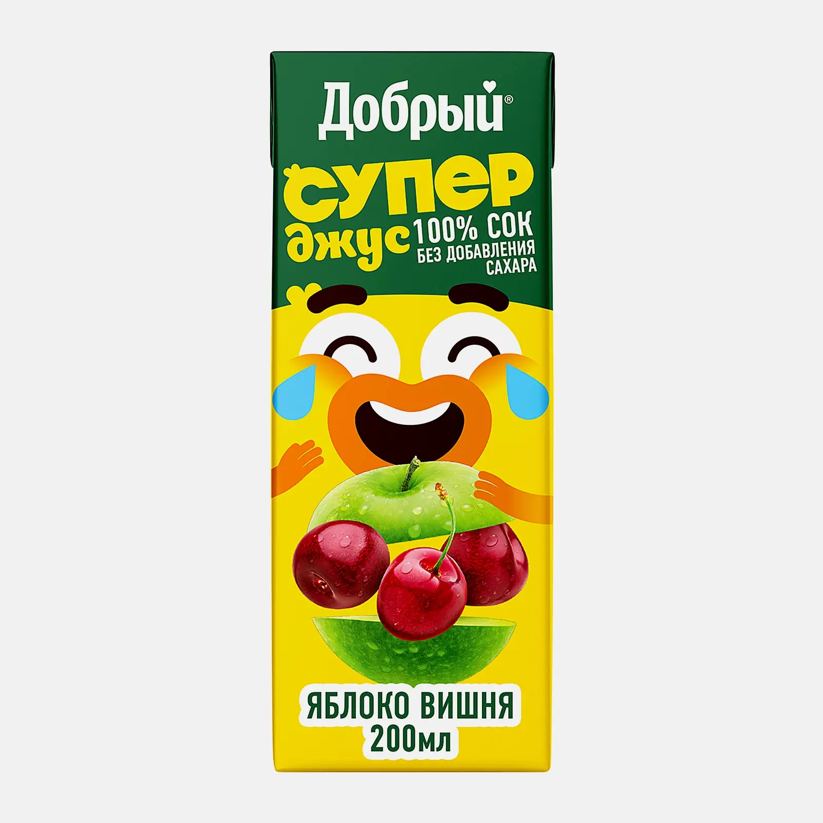 Изображение товара Детский сок Добрый Active kid Яблоко-вишня 0.2л с витаминами для малышей