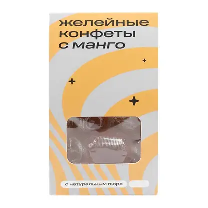 Изображение товара Конфеты желейные с натуральным пюре манго 90г