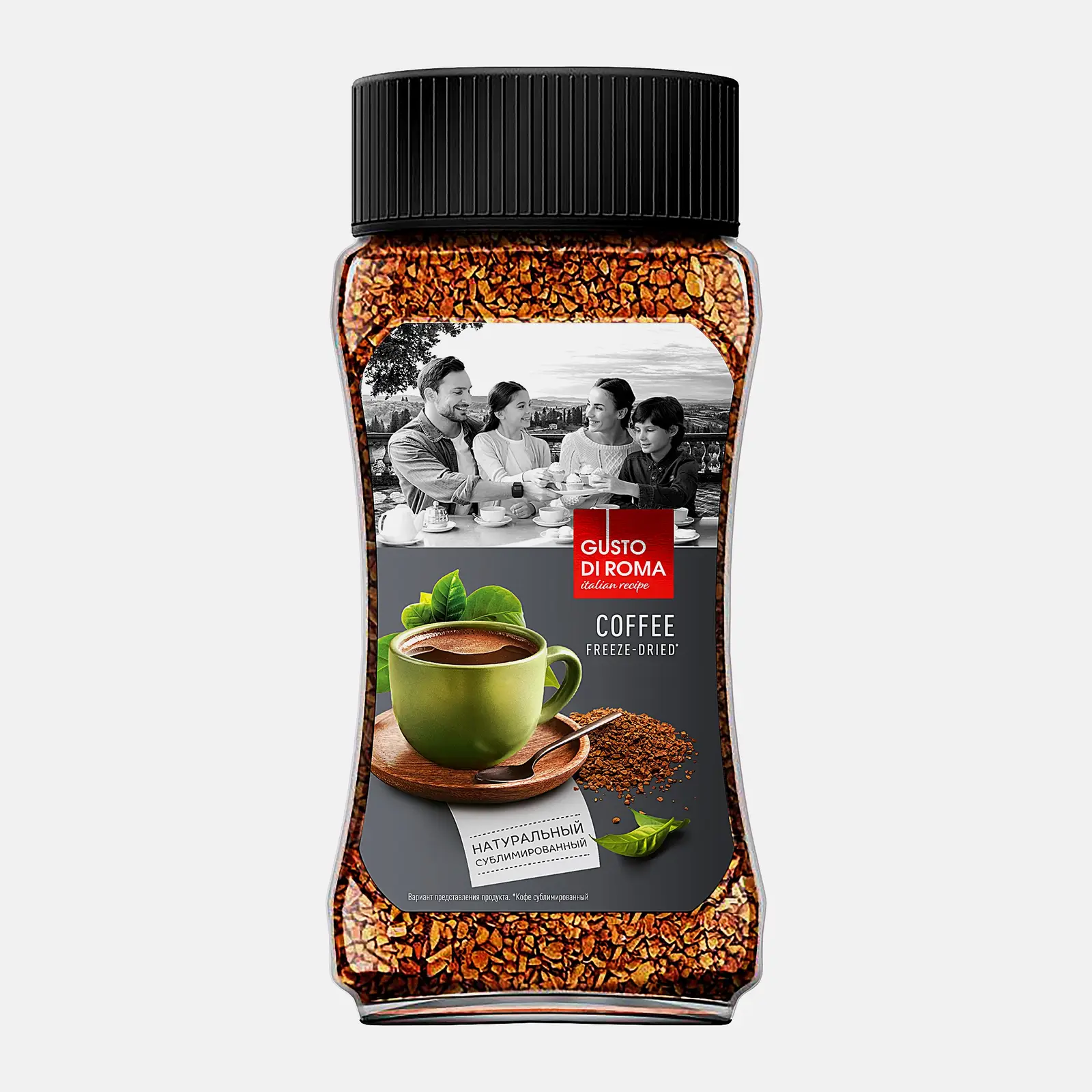 Изображение товара Кофе растворимый Gusto Di Roma натуральный 190г сублимированный