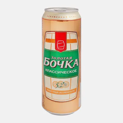 Пиво Золотая бочка светло фильтрованное пастеризованное 5.2% 450мл
