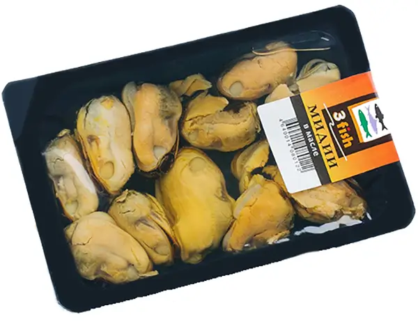 Изображение товара Мидии в масле 3 Fish 150г - консервированные морепродукты