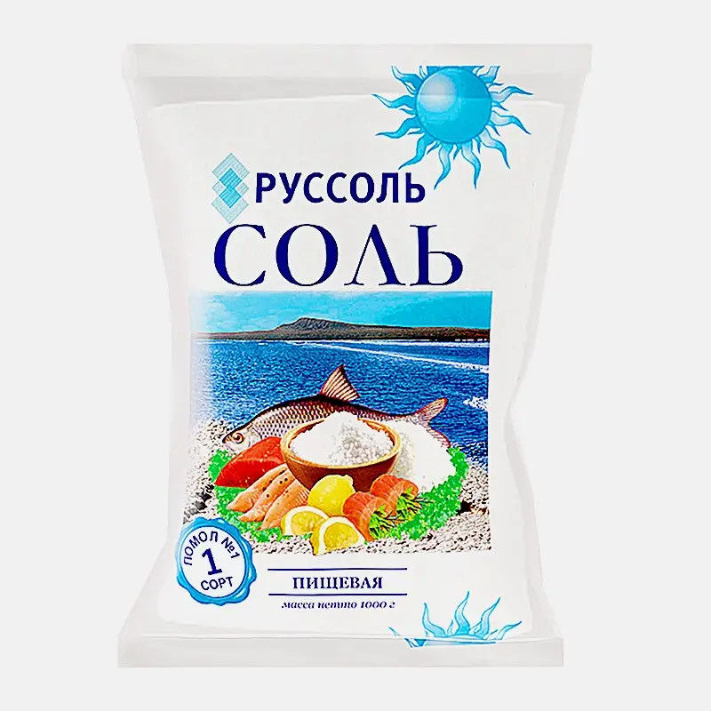 Изображение товара Соль поваренная пищевая мелкая 1кг в ассортименте
