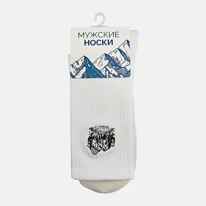 Носки мужские белые На высоте р.29-31