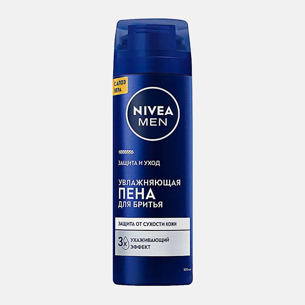 Увлажняющая Пена для бритья Защита и уход NIVEA Men 200мл Увлажняющая Пена для бритья Защита и уход NIVEA Men 200мл