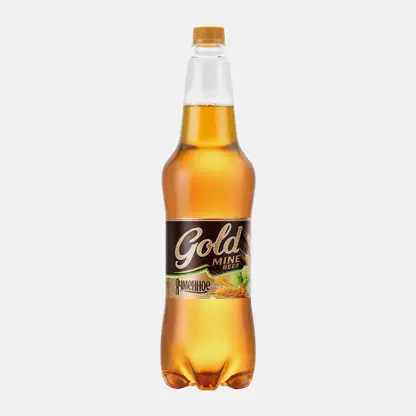 Пиво Gold Mine Beer Ячменное светлое пастеризованное 4.5% 1.15л