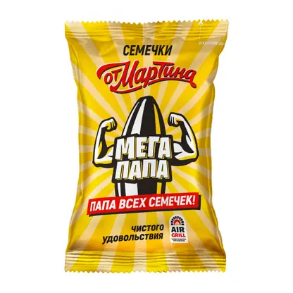 Изображение товара Семечки От Мартина мегапапа полосатые без соли 200г
