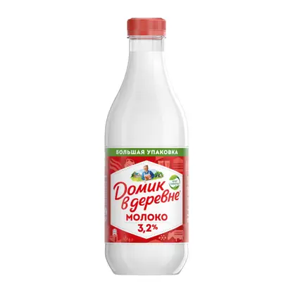 Изображение товара Молоко Домик в деревне пастеризованное 3.2% 1.4л